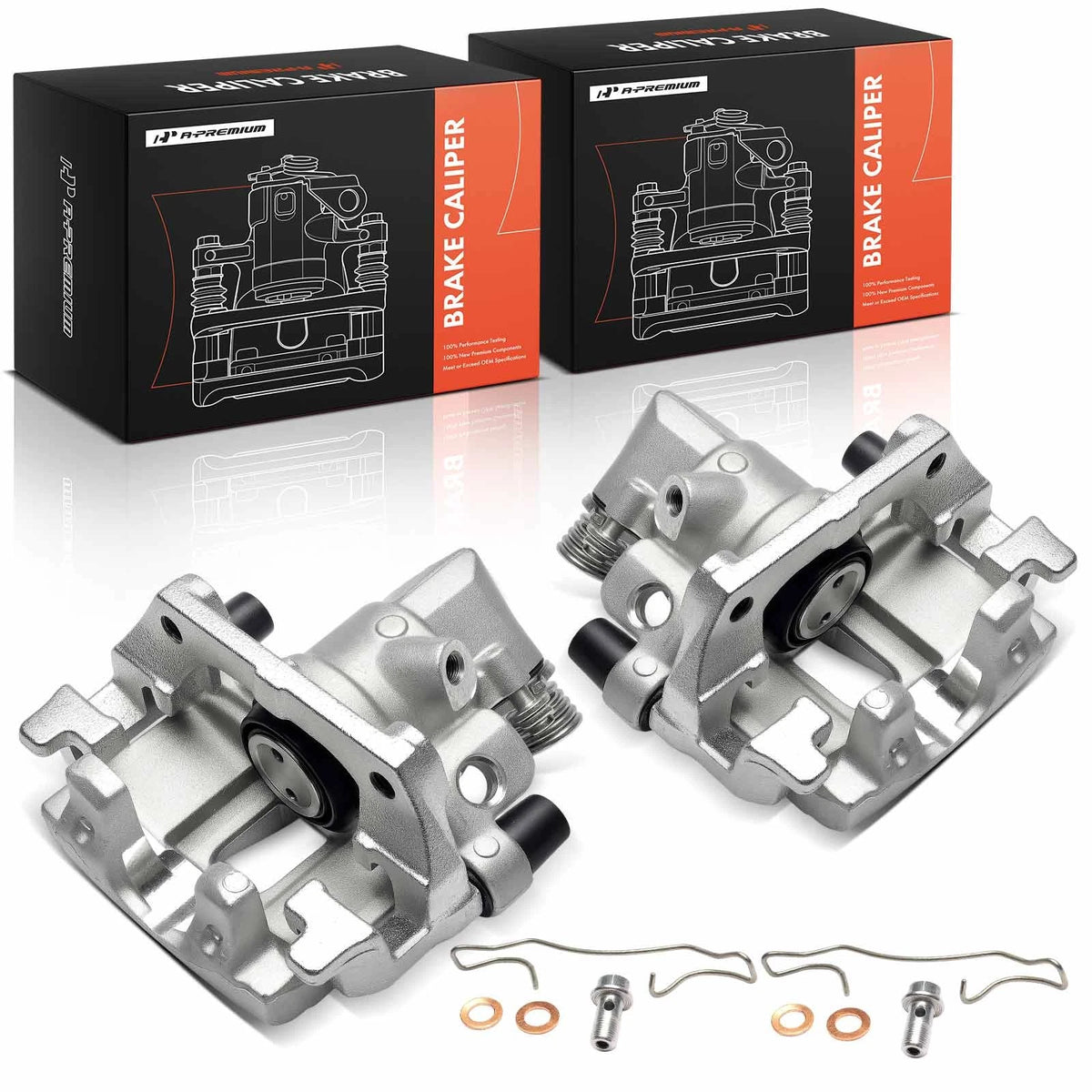Pair Brake Calipers with Bracket for Ford Transit Connect (2014–2017) - 141.65561, 141.65562