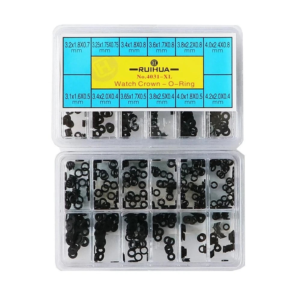 12 Sizes Waterproof Rubber O-ring Gasket for Watch Crown