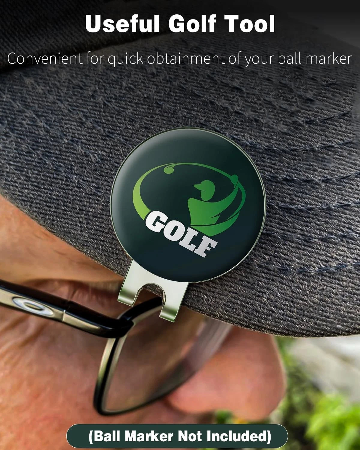 3X Magnetic Ball Marker Holders for Golf Hats - Silver