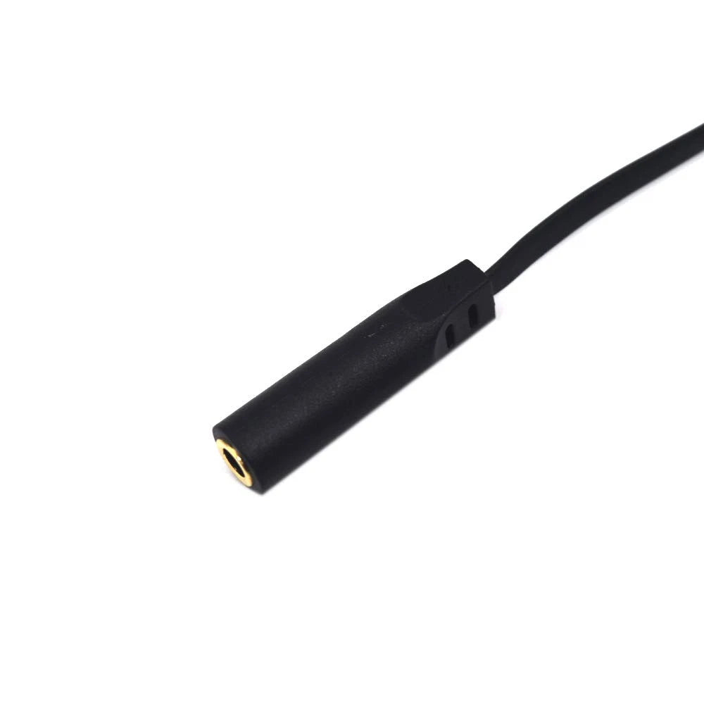 2X 15cm 1/8" TRS Jack Extension Audio Flat Cable for AM to FM