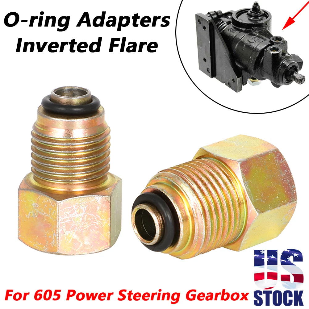 Power Steering Adapter Fitting for Inverted Flare Steering Box (605SOL)