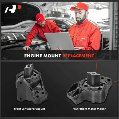 2X Front Engine Motor Mounts for Dodge Durango (2004–2006) 52021615AA, 52021614AA