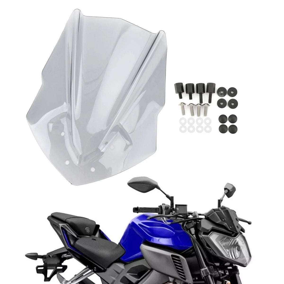 Gray Windshield ABS for Yamaha MT125 (2015-2019)