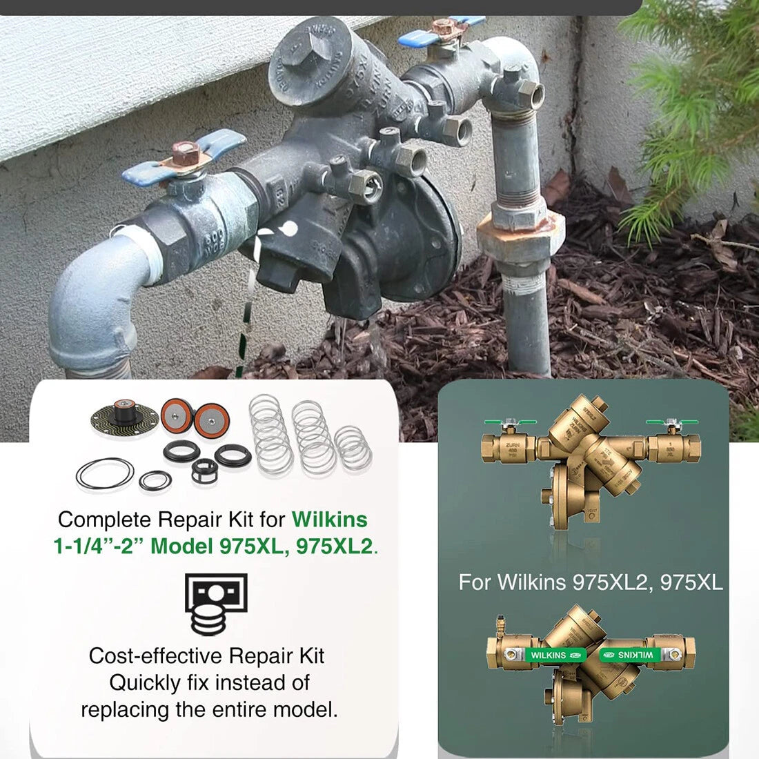 Complete Repair Kit for Zurn Wilkins Backflow Preventer 975XL & 975XL2