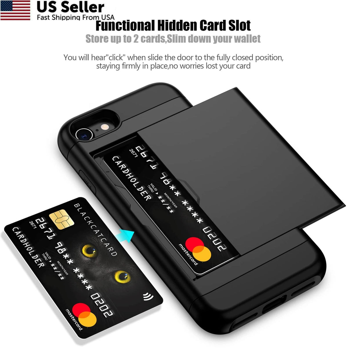 iPhone SE Case 2022/2020/7/8 (4.7 inches) - Black