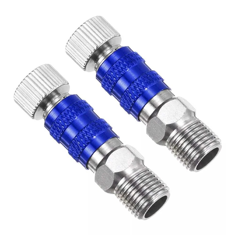 2X Air Brush Connector Adapters Quick Connect - Blue