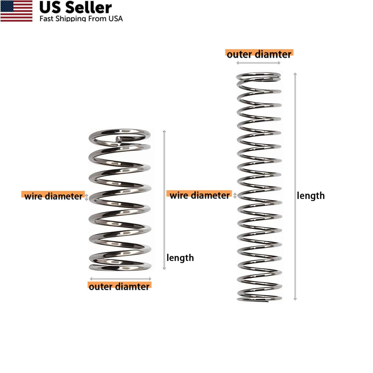 300PCS Compression Springs Assortment Kit (23 Sizes)