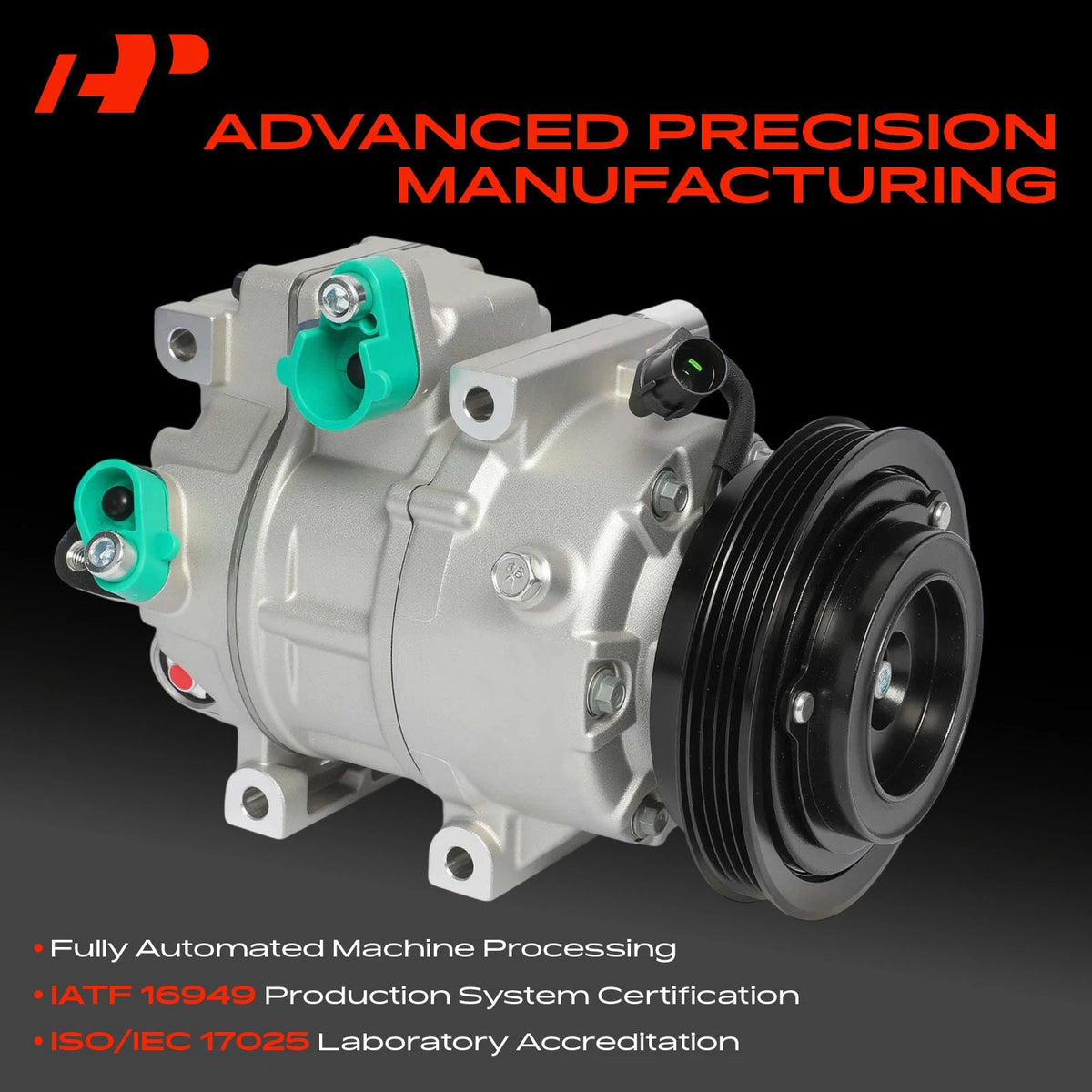 A/C Compressor with Clutch for Hyundai Elantra (2007–2012) 977012H100, CO10947C