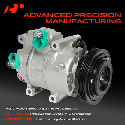 A/C Compressor with Clutch for Hyundai Elantra (2007–2012) 977012H100, CO10947C