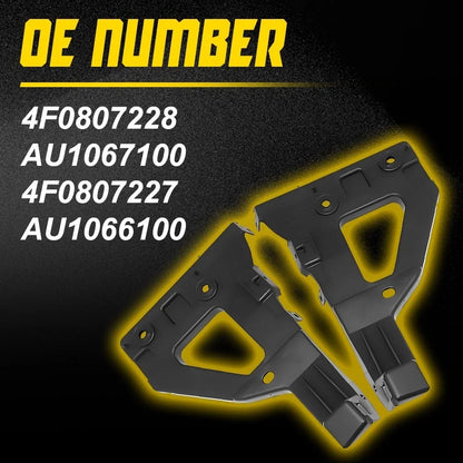 Front Bumper Bracket Set of 2 for Audi A6 Quattro 2005-2011 4F0807228 4F0807227
