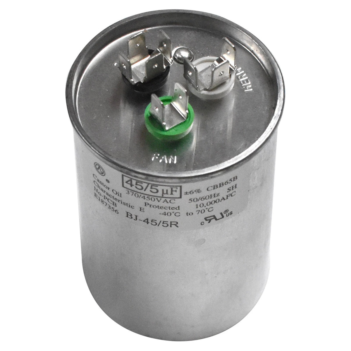 Dual Run/Start Capacitor 45+5 uF for A/C Fan Motor and Compressor