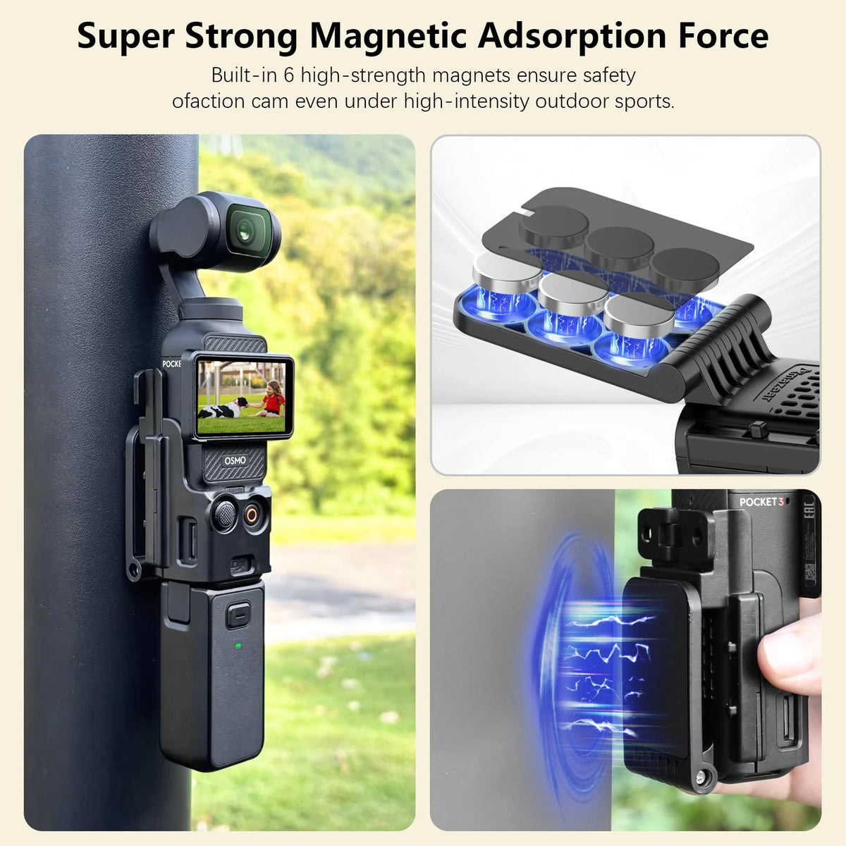 Magnetic Mount Stand for DJI Osmo Pocket 3 (2023)