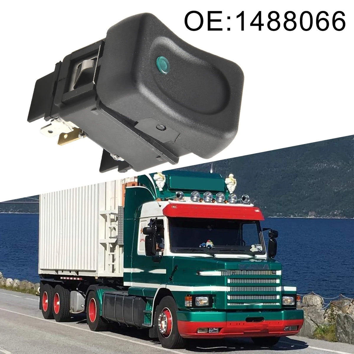 6 Pin Work Light Switch Button for Scania Trucks