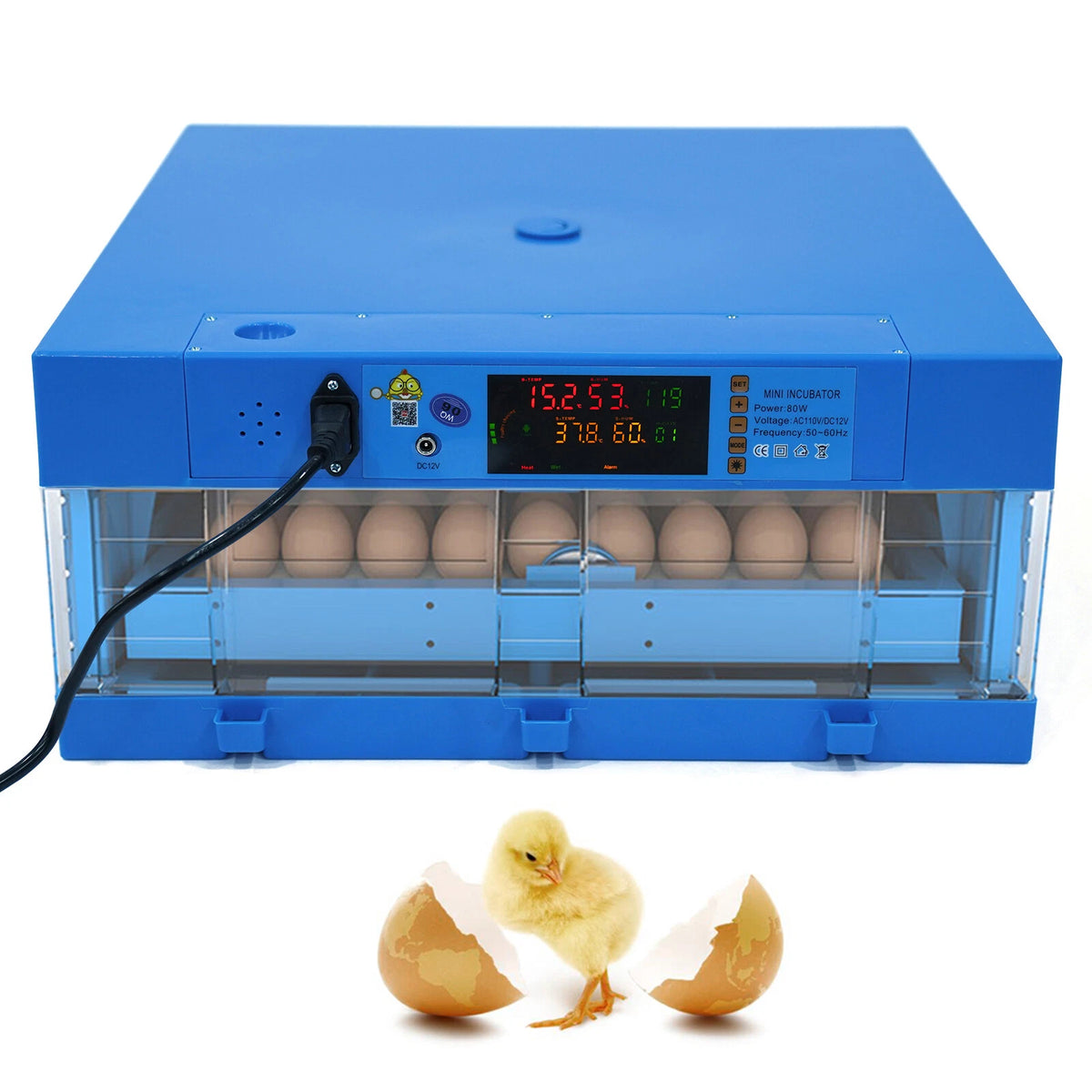 Automatic Digital Chicken Egg Incubator for Hatching Eggs (48 Eggs)