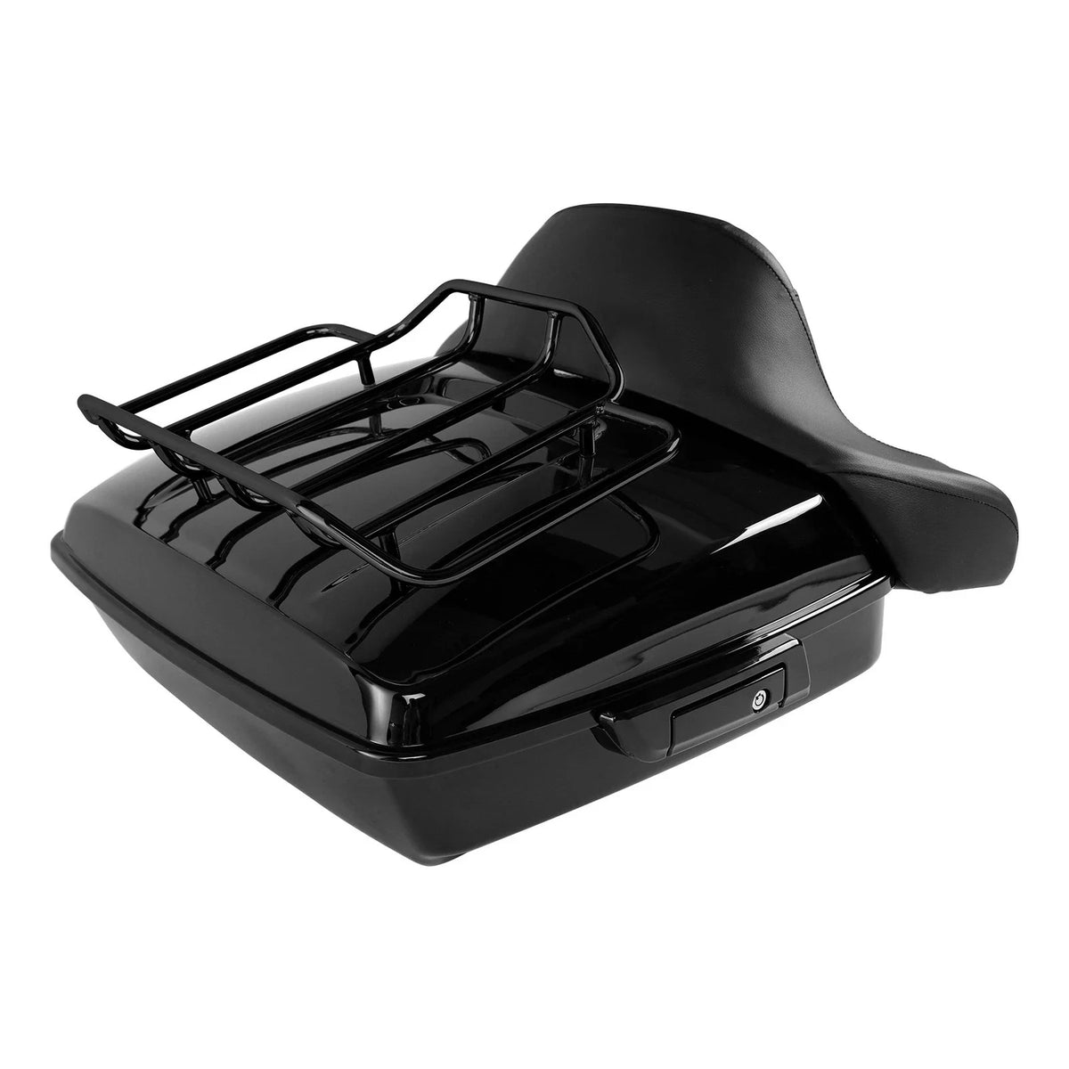 Chopped Black Backrest Rack for Harley Touring (2014-2026)
