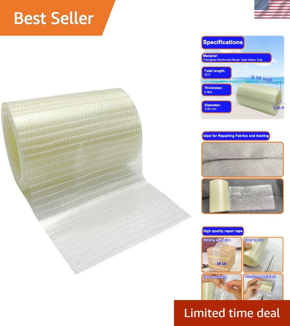 39FT Waterproof RV Awning Repair Tape for Outdoor Fabric Repairs