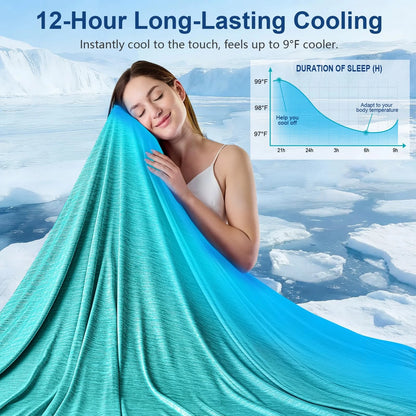 Cooling Blanket King Size (90"x108") Double Sided Summer Cooling Blanket