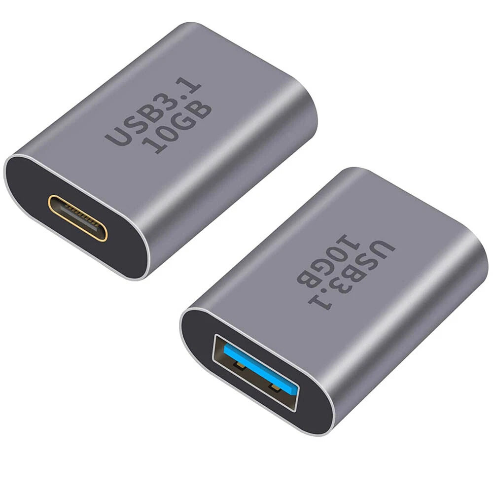 2X USB 3.1 A Female to Type C Female Converter OTG Adapter Fast Charging