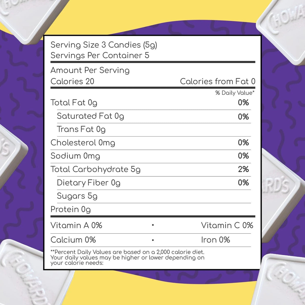 Pack of 3 Choward's Violet Mints Candy 15 Count