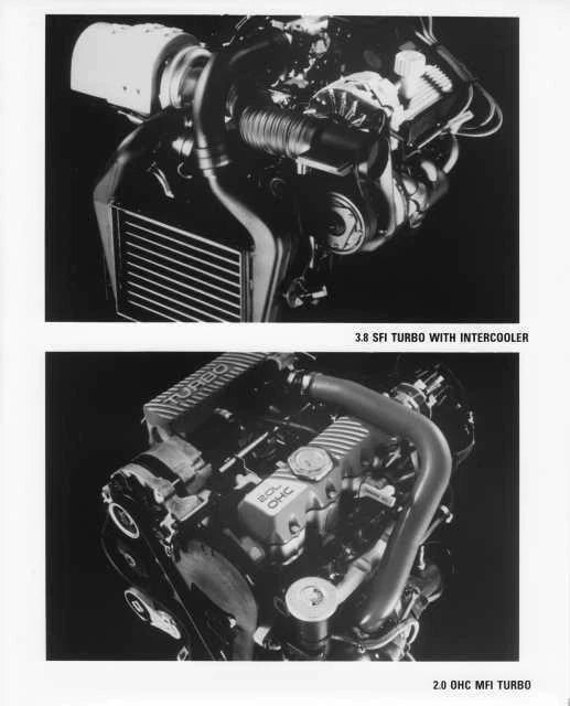 2X Press Photo for 1987 Buick SFI Turbo with Intercooler & OHC MFI Turbo