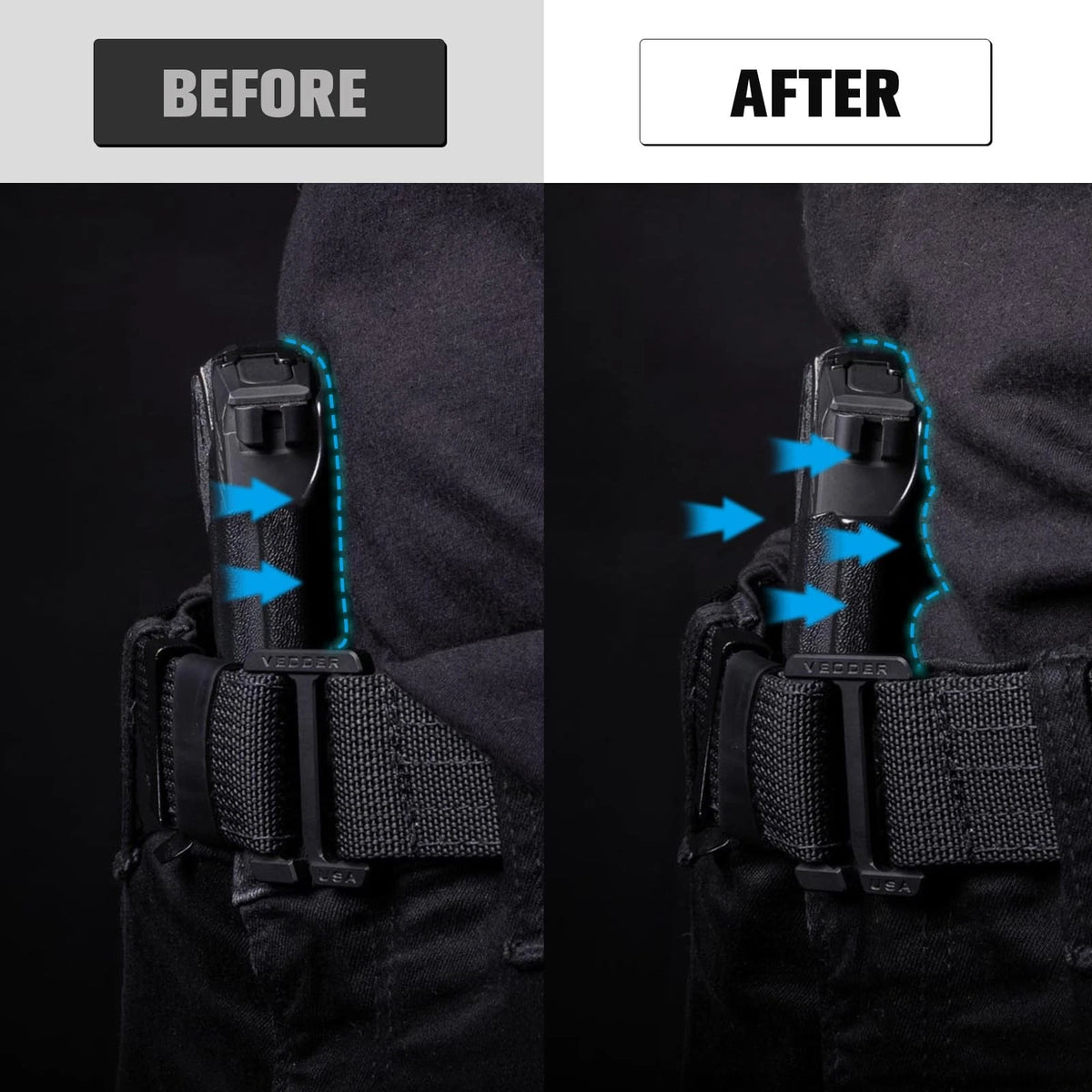 IWB Holster Wedge Kit for Comfortable Concealment (4 Sizes)