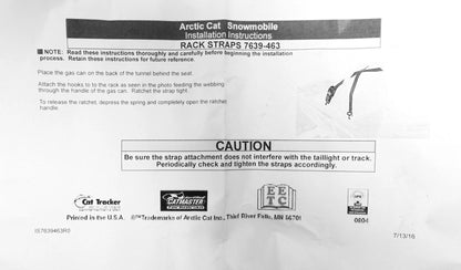 OEM Tunnel Rack Strap for Arctic Cat Snowmobile (7639-463)