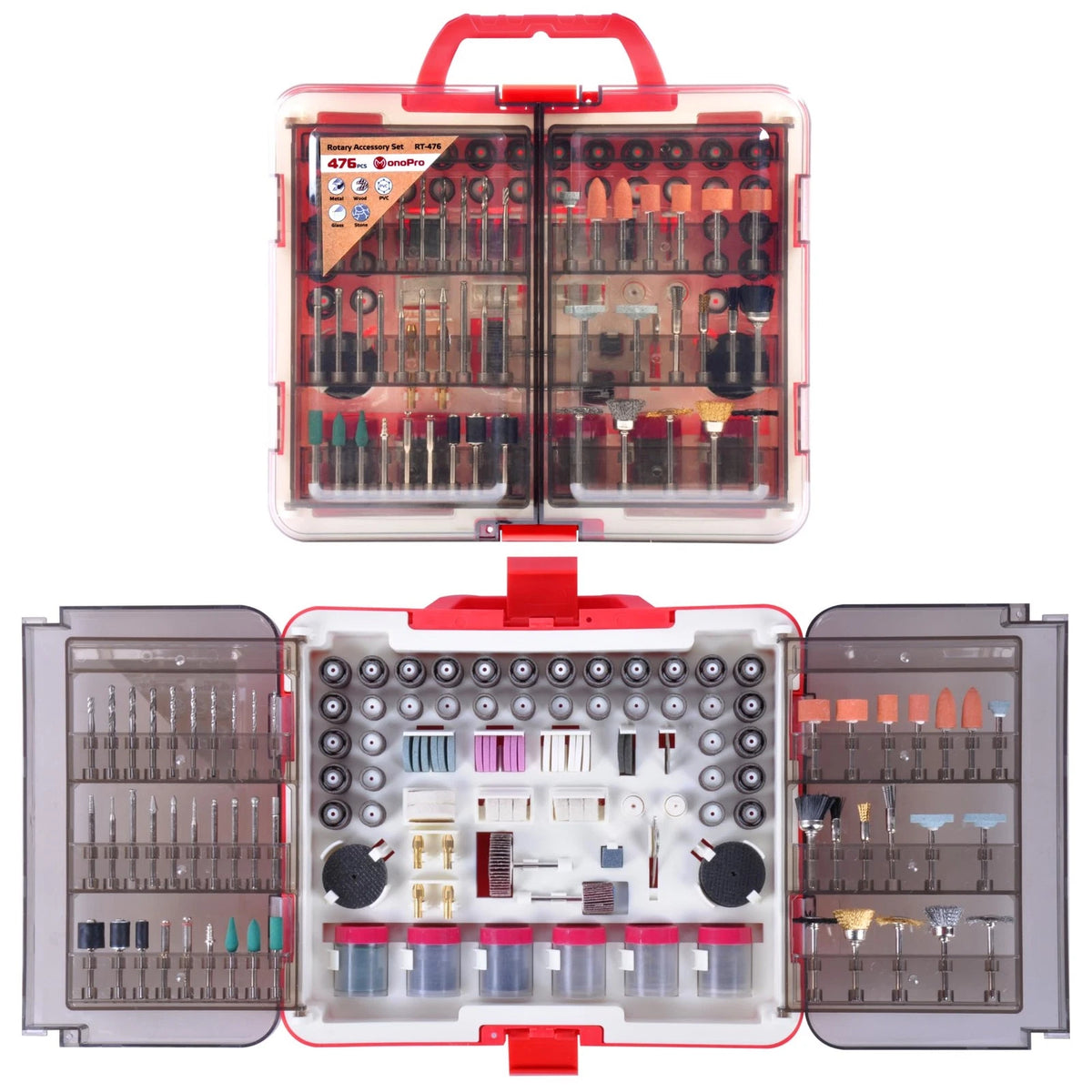 Rotary Tool Accessories Kit for 1/8-in Shank (476 PCS)