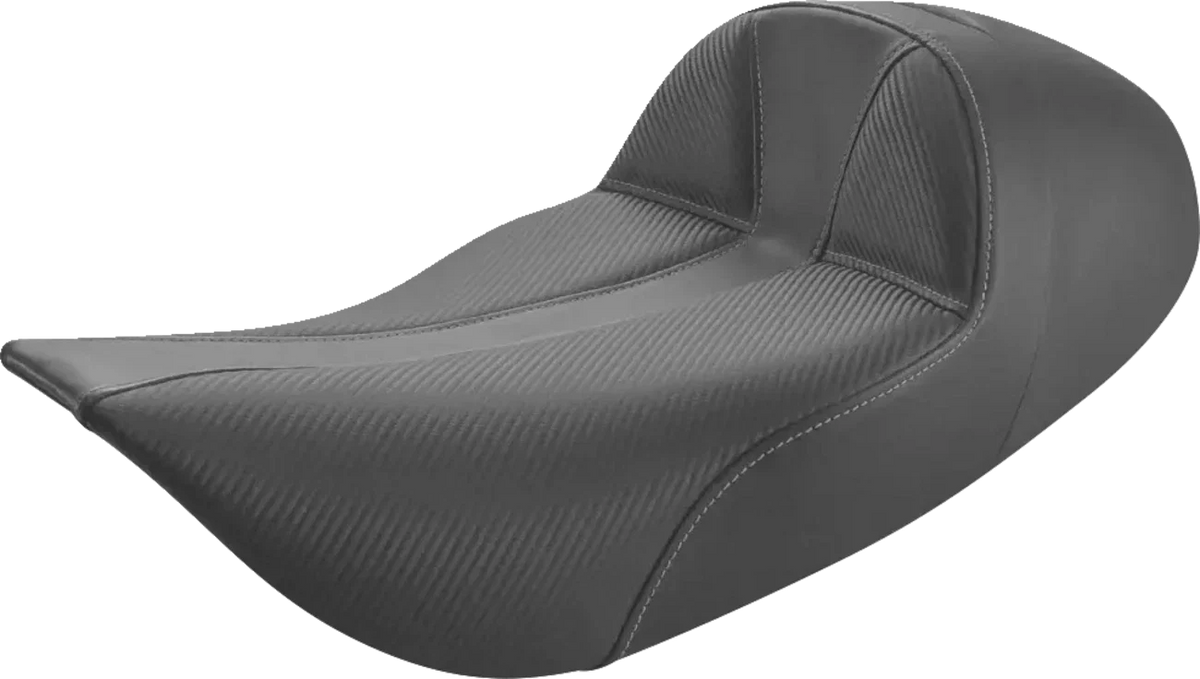 Saddlemen Dominator Solo Seat for Harley Davidson (Extended Reach, Black/Gray)