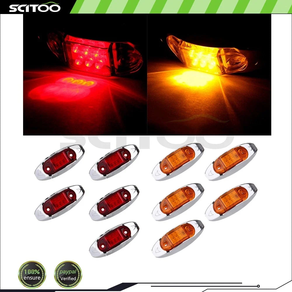 Amber Red Side Marker Set of 5 for 1997 Freightliner Century Class