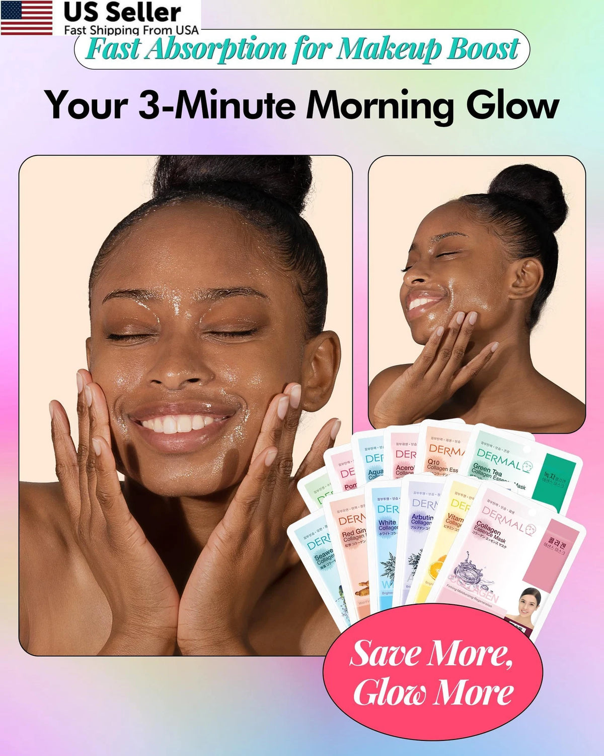 24 Count Facial Mask Combo Pack for Skincare Routine