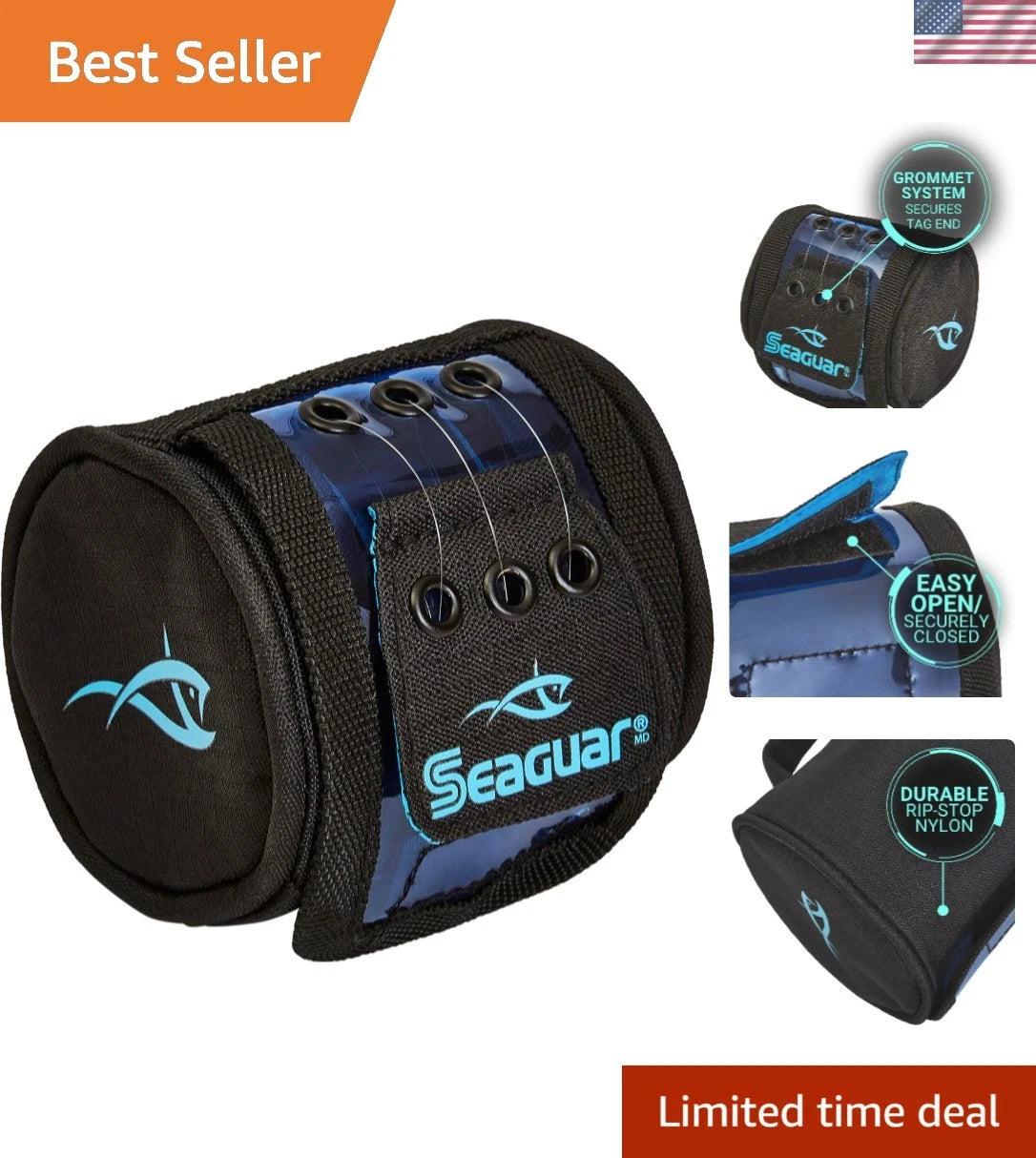 Fishing Tackle Storage Bag for Versatile Use (Holds 3 Small Leader Spools)