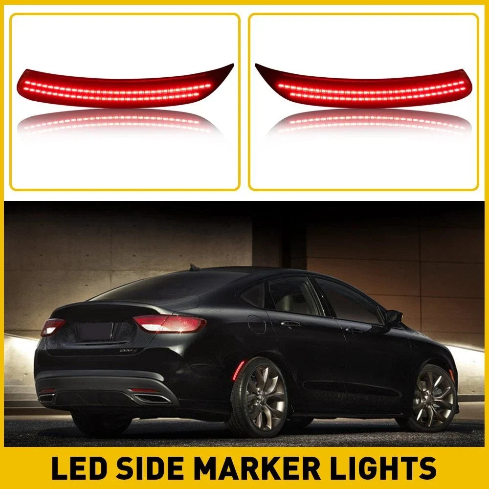 Set of 2 Amber LED Side Corner Marker Indicator Lights for Chrysler 200 (2011–2014)
