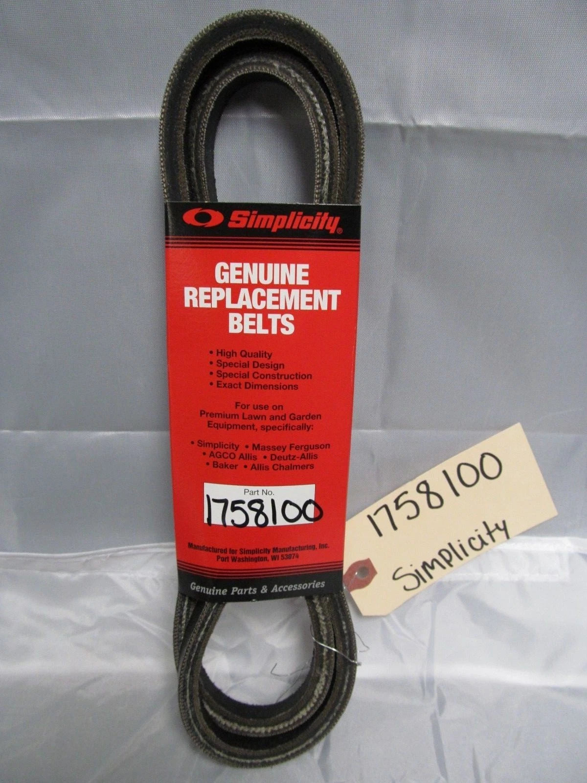 Lawn Mower Belt for Simplicity (1758100YP)