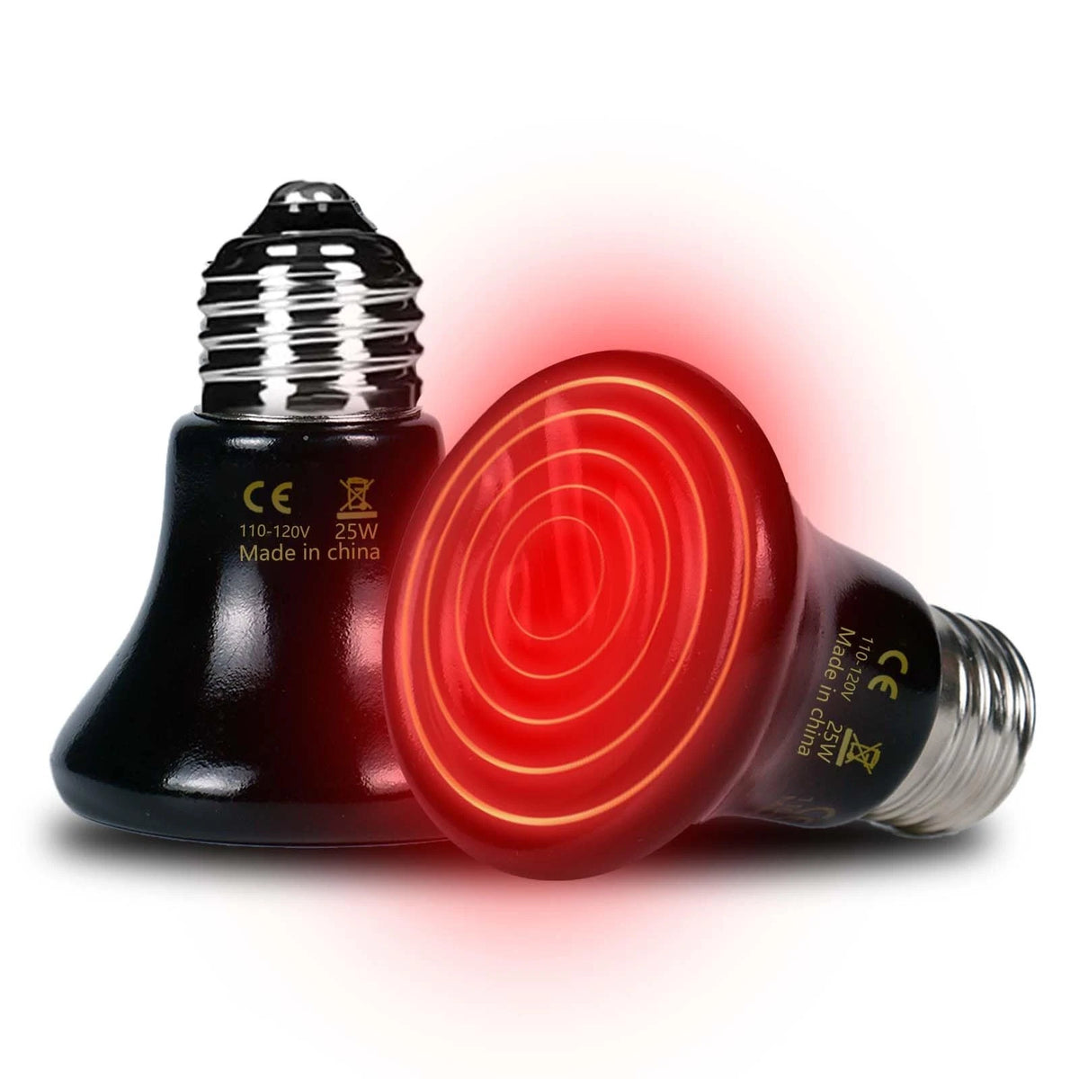 2X Ceramic Heat Lamp for Reptiles (25W)