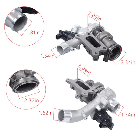 Pair Turbo Turbocharger for Infiniti Q60 Red Sport 400 (2016–2021) BCK97955K