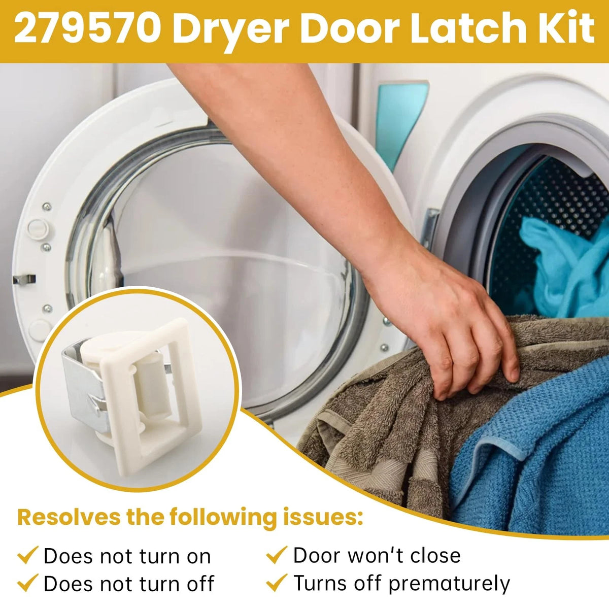 Dryer Door Latch Strike Kit for Whirlpool