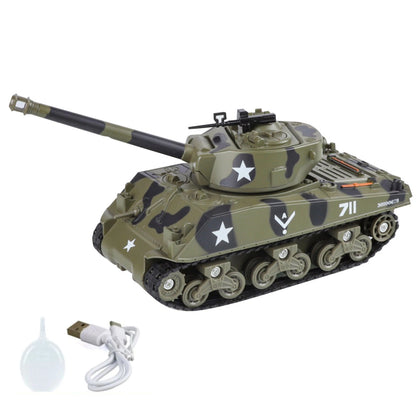 8.9in Diecast WWII USA M4 Sherman Tank Model Decor Gift