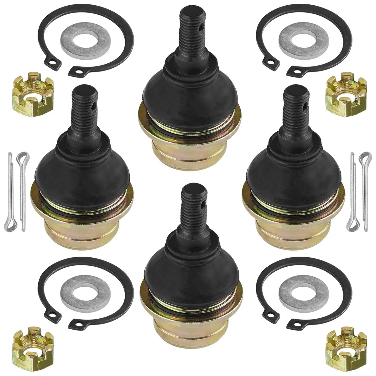 Set of 4 Upper and Lower Ball Joints for Suzuki Kingquad LT-A500X (2009–2020) - BJ107