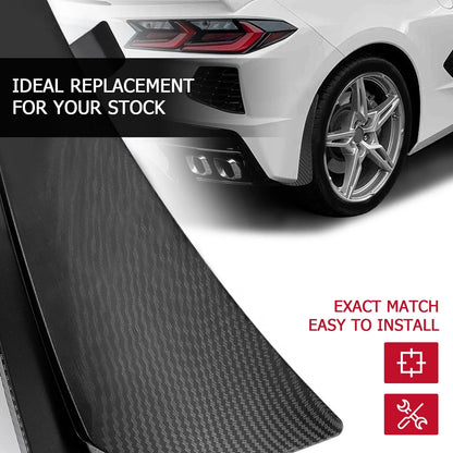 Extended Mud Flaps for Corvette C8 (2020–2023) - XL Carbon Style