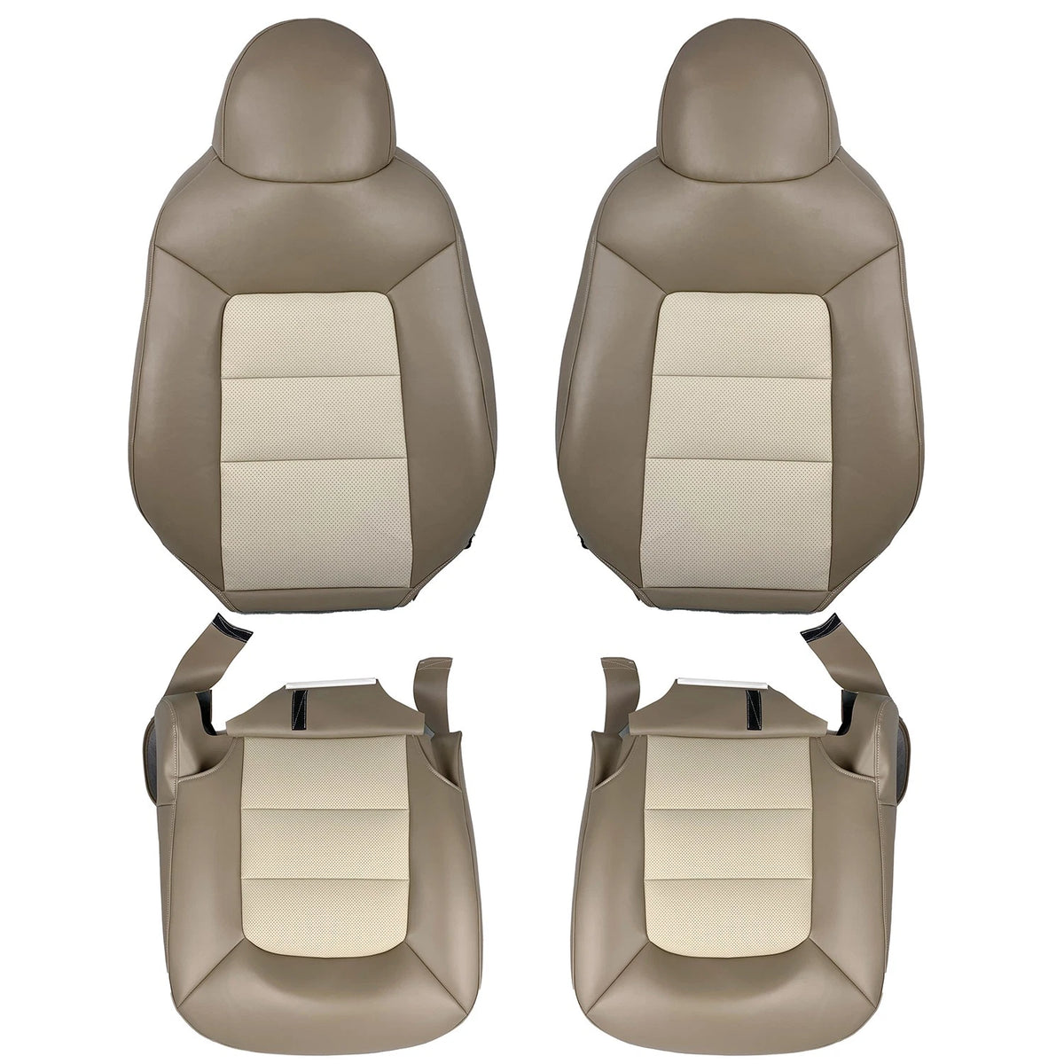 2X Leather Front Top & Bottom Seat Covers for Expedition (2003–2006) HL-CP-037