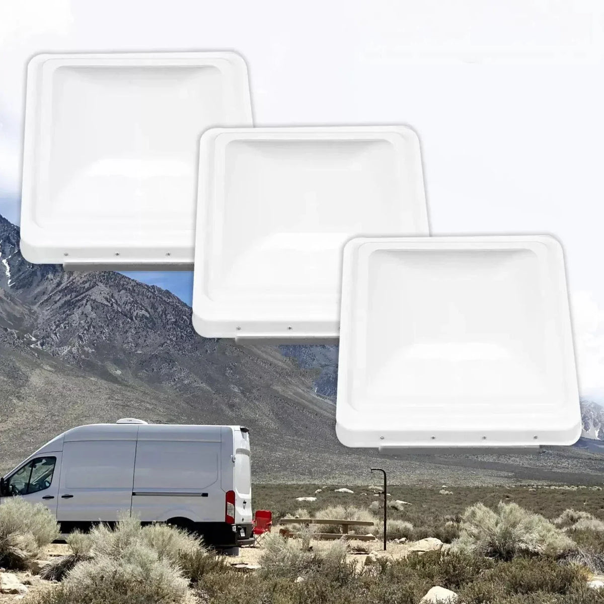 Roof Vent Cover Set (3Pcs) for RV Trailer Ventline 14" x 14