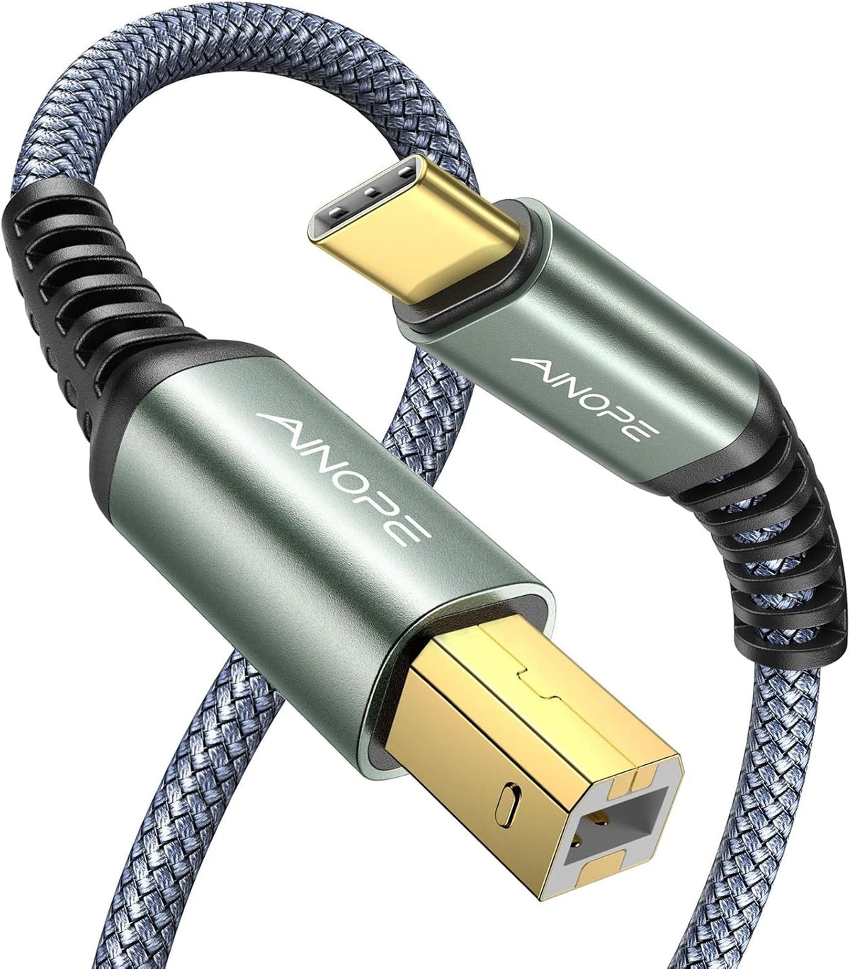 USB B to C Cable for Printer (6.6FT)