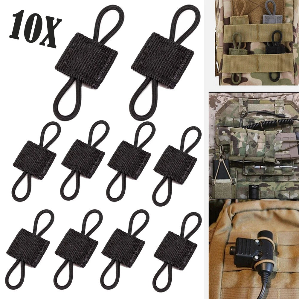 Tactical Tools Organizer for MOLLE System (Cable PTT Retainer, Elastic Straps)