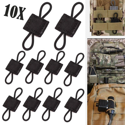 Tactical Tools Organizer for MOLLE System (Cable PTT Retainer, Elastic Straps)