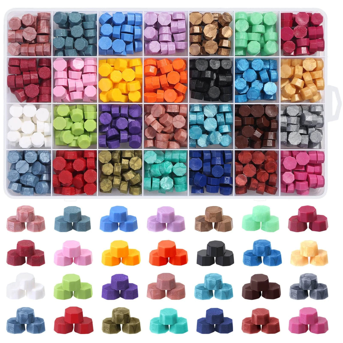 728pc Sealing Wax Beads Set for Letter Stamp (28 Colors)