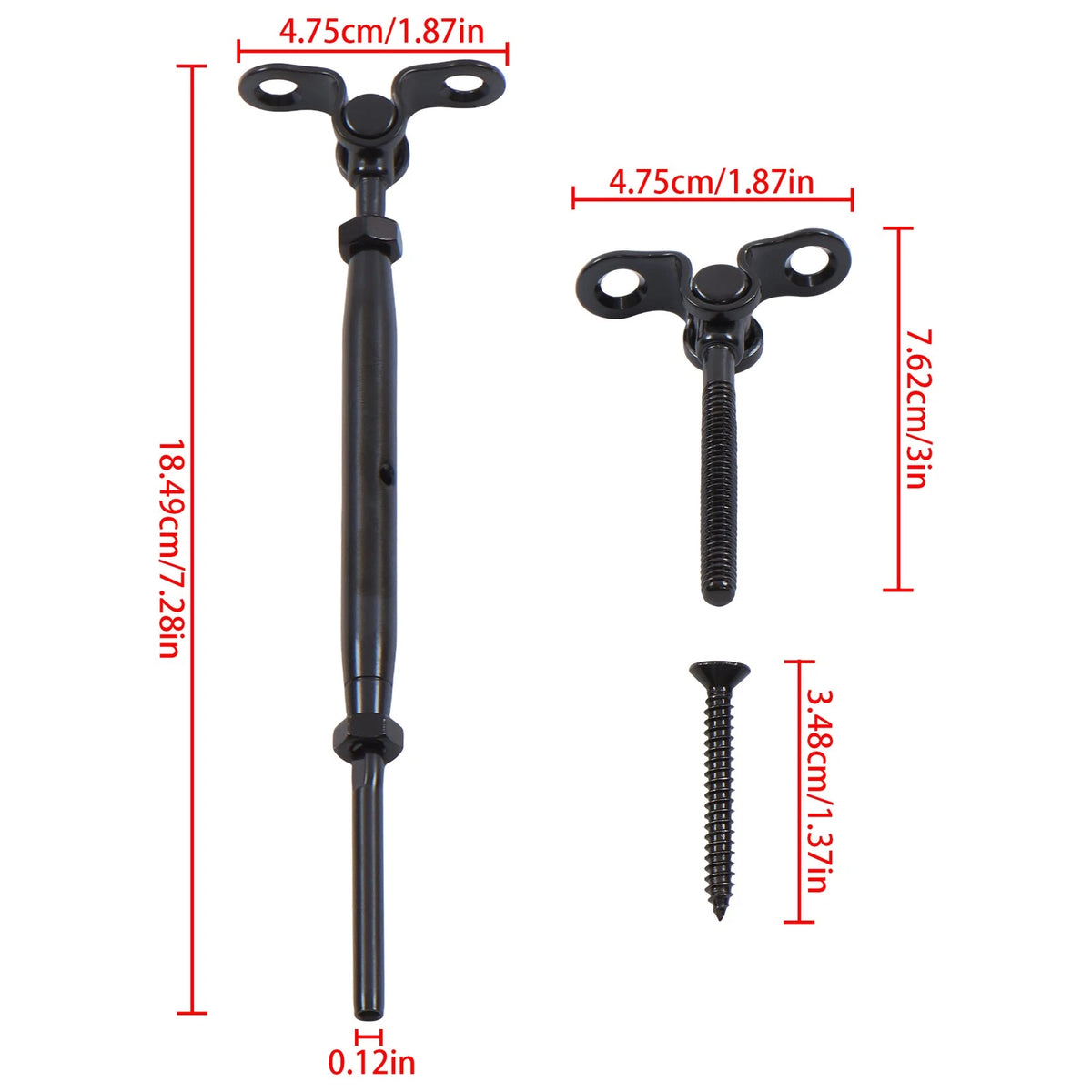 40 Pairs Adjustable Cable Railing Hardware Kit for Swivel Adjuster