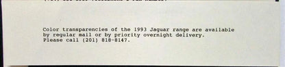 Press Kit for Jaguar XJ6 Vanden Plas XJS (1993)