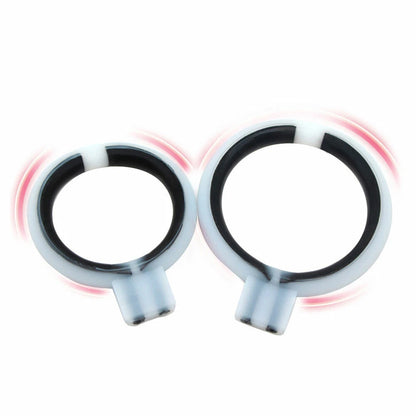 2X Shock Accessory E-stim Conductive Penis Massage Rings for Men