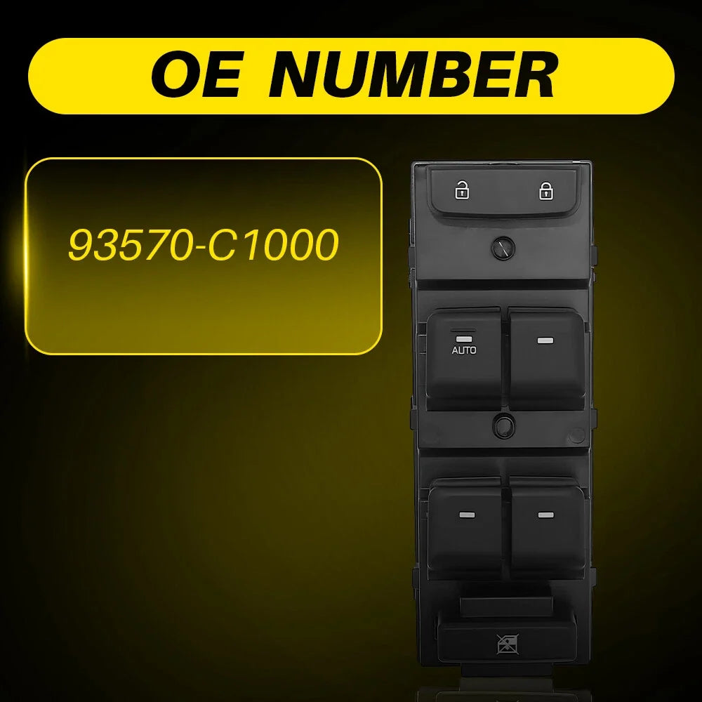Master Control Switch for Power Windows - Hyundai Sonata 2015-2019