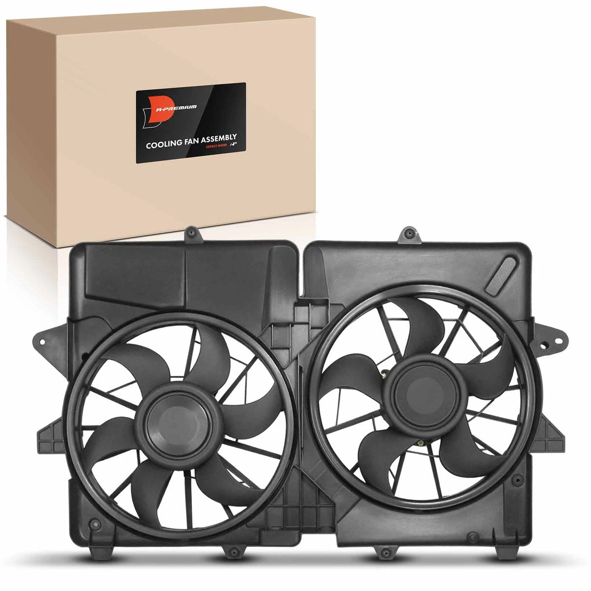Dual Cooling Fan Assembly w/ Shroud for Ford Escape (2006–2007) 5L8Z8C607CB, 5L8Z8C607CA, 620165